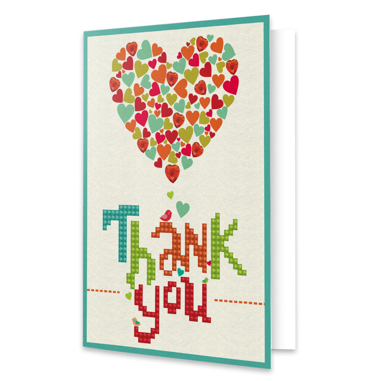 Diamond Dotz Thank You Heart Diamond Art Cards, Handmade Diamond Painting Cards Kit, Handmade Greeting Cards Kits for Thank You Notes and Special Occasions